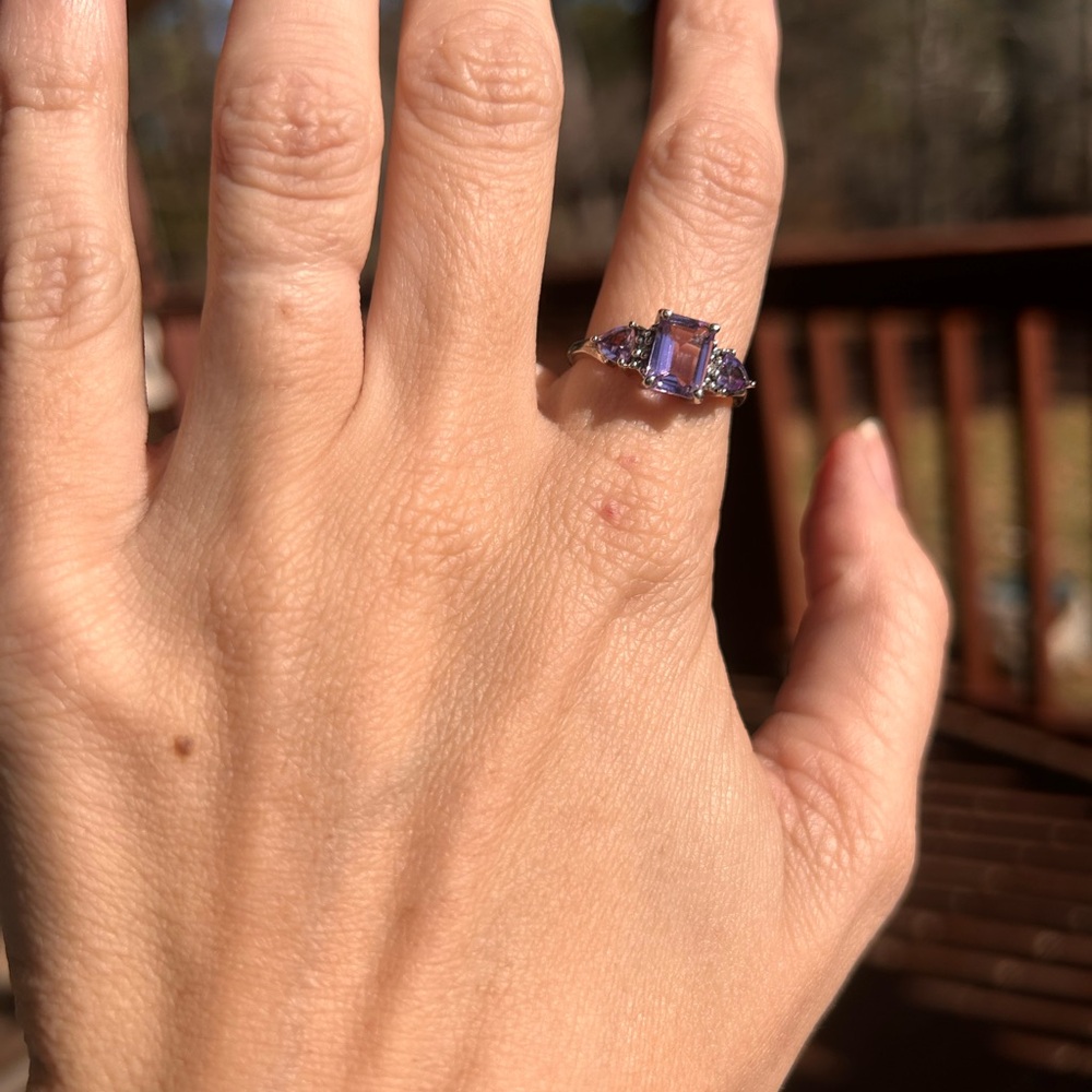 Sterling Silver Purple Sapphire